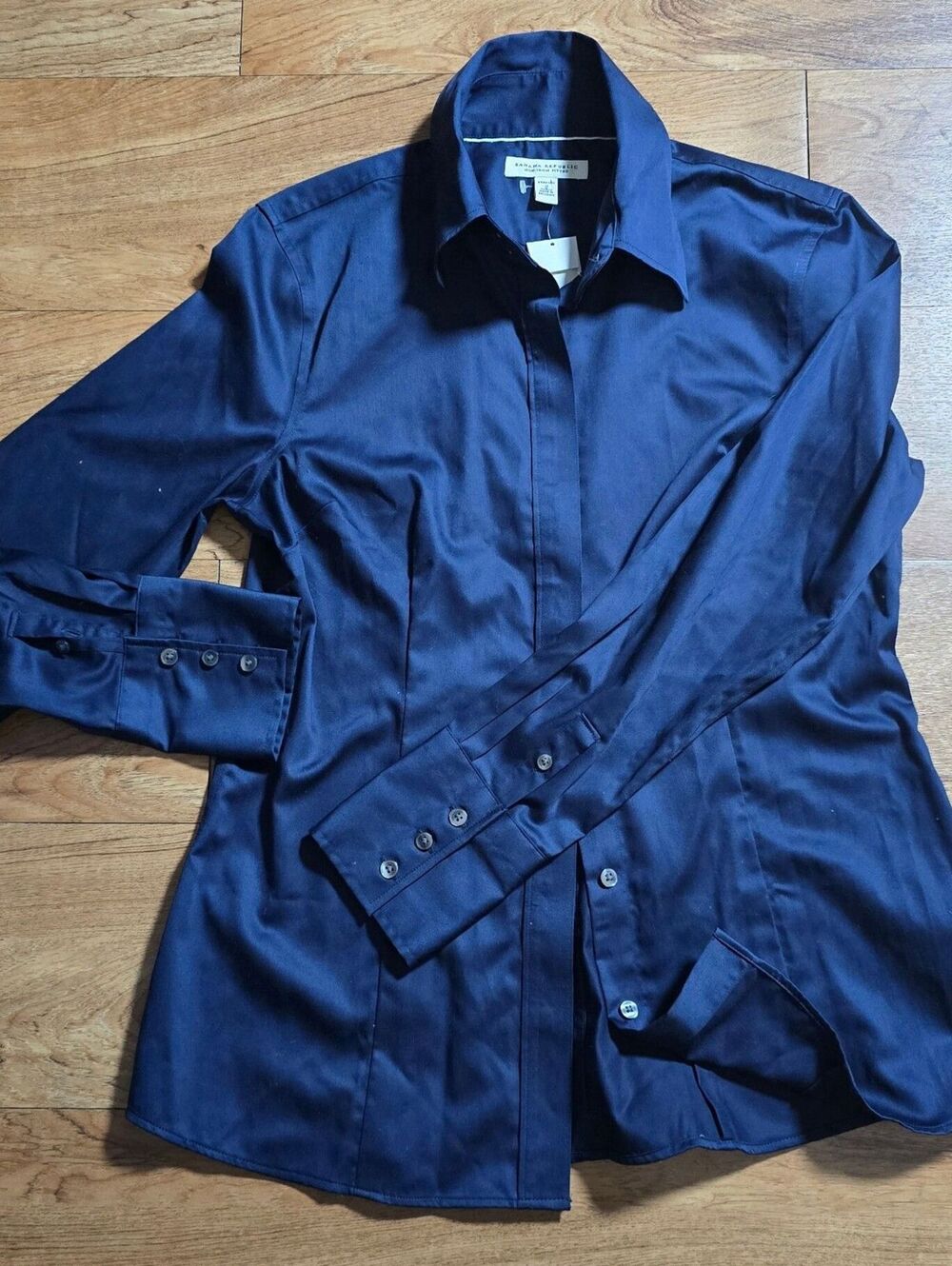 Banana Republic Navy Blue Button-Up Shirt - Women's Size S